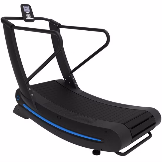 Kommerzielles Fitnessstudio, Fitness, Woodway, gebogenes Laufband, gebogenes mechanisches Laufband zu verkaufen